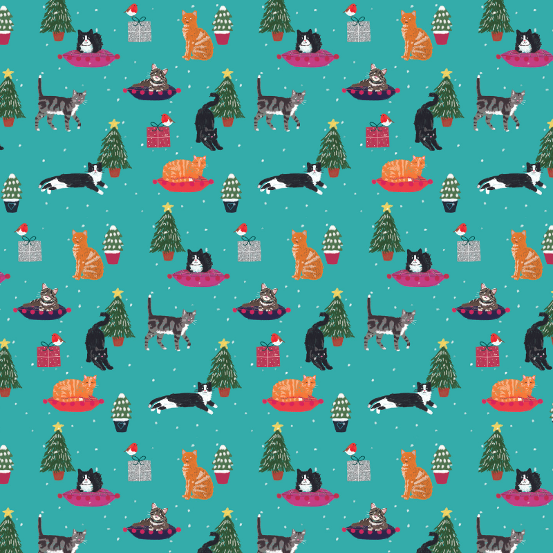 Christmas Kitty Cats Gift Wrap Mayhew Shop christmas-kitty-cats-gift-wrap-mayhew-shop